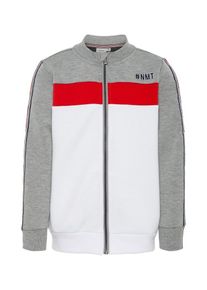 name it, Strickjacke, Rauchgrau / Rot / Wei&szlig;