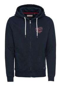 PETROL INDUSTRIES, Herren Sweatjacke 'Sweater Hooded', Dunkelblau / Altrosa