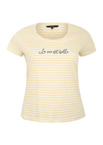 Vero Moda Curve, Damen Shirt 'CORNELIA DIANA', Gelb / Weiß