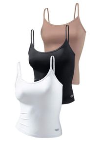 Vivance, Damen Top (3 Stck.), Nude / Schwarz / Wei&szlig;