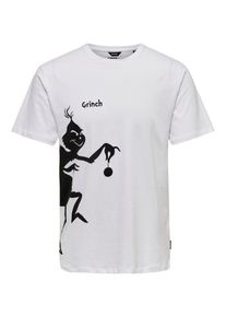 Only & Sons Only & Sons, Herren T-Shirt, Schwarz / Weiß