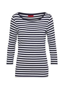 Hugo, Damen Jerseyshirt 'Dannela', Navy / Offwhite