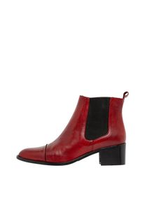 Bianco, Damen Chelsea Boots, Dunkelrot / Schwarz