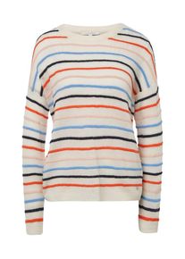 Tom Tailor Denim, Damen Pullover, Hellblau / Dunkelorange / Pastellpink / Schwarz / Wollwei&szlig;