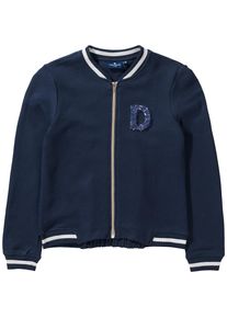 Tom Tailor, Mädchen Sweatjacke, Navy / Weiß