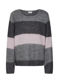 Vila, Damen Pullover 'MELINE', Grau / Rosa