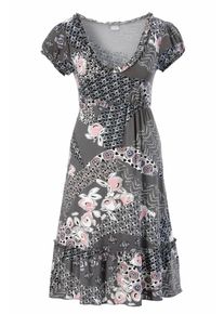 Cheer, Damen Jerseykleid, Graphit / Rosa