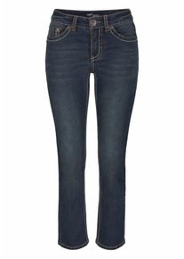 Arizona, Damen 7/8-Jeans »mit Kontrastnähten«, Dunkelblau