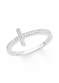 s.Oliver RED LABEL, Damen Silberring 'Kreuz', Silber