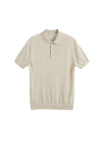 Mango Man, Herren Poloshirt 'Andrew', Beigemeliert