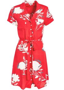 Khujo, Damen Kleid 'Nymeria', Rot / Weiß