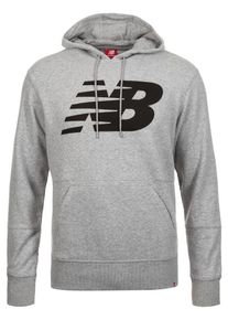 New Balance, Herren 'Essentials' Kapuzenpullover, Graumeliert / Schwarz