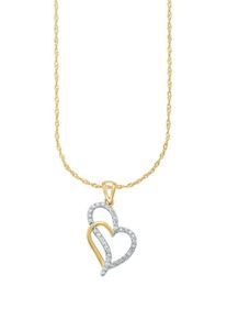 Amor, Damen Kette mit Anhänger 'Herz', Gold / Silber