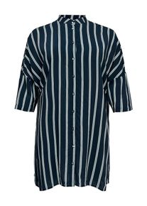 Only Carmakoma, Damen Hemd, Nachtblau / Weiß