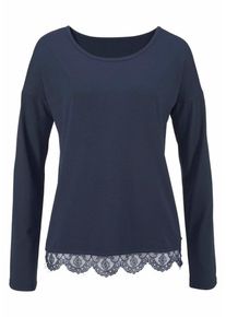Lascana, Damen Langarmshirt, Dunkelblau