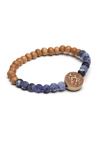 YOGISTAR.COM, Damen Armband 'Handala', Braun / Violettblau