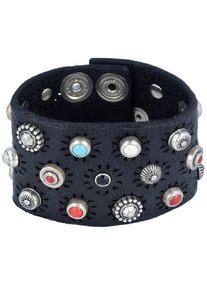 Campomaggi, Damen Armband, Nachtblau / Hellblau / Rot / Silber