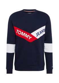 Tommy Jeans, Herren Sweatshirt 'TJM CHEVRON CREW', Dunkelblau / Rot / Wei&szlig;