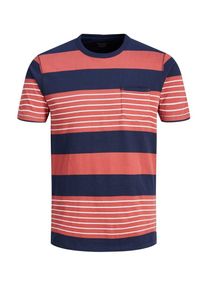 Jack & Jones JACK & JONES, Herren T-Shirt, Navy / Melone / Weiß