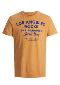 Jack & Jones JACK & JONES, Herren T-Shirt, Dunkelblau / Goldgelb