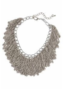 J. JAYZ, Damen Collier, Taupe / Silber