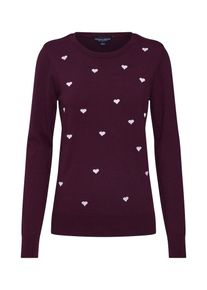 Dorothy Perkins, Damen Pullover 'WS BURG EMBR HEART', Weinrot