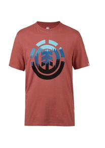 Element, Herren T-Shirt 'Glimpse', Blau / Hellblau / Rostrot / Schwarz