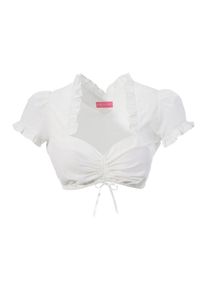 Krüger Dirndl Krüger Madl, Damen Dirndlbluse mit Raffband, Beige