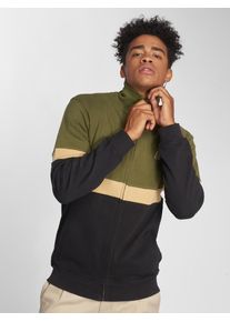 Just Rhyse, Herren Sweatjacke 'Corque', Khaki / Schwarz
