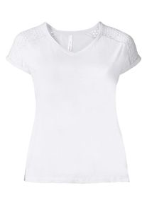 sheego Casual, Damen T-Shirt, Wei&szlig;