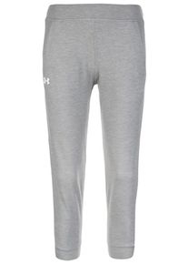 Under Armour, Damen Trainingshose 'Featherweight Crop', Graumeliert / Weiß