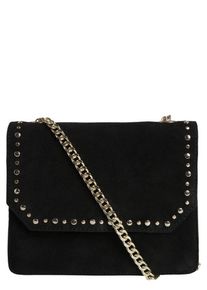 Pieces, Damen Umhängetasche Wildleder, Schwarz