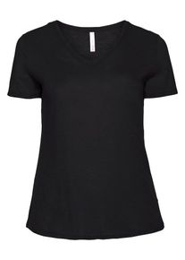 sheego Basic, Damen T-Shirt, Schwarz