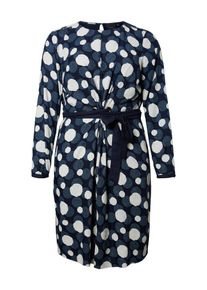 JUNAROSE, Damen Kleid, Nachtblau / Taubenblau / Weiß