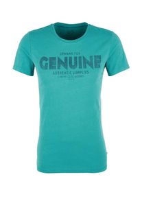 Q/S Designed By, Herren T-Shirt im Vintage-Look, Türkis / Dunkelblau