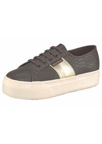 Superga, Damen Sneaker 'PUSNAKEW', Dunkelbraun / Gold