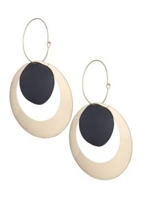 ABOUT YOU, Damen Ohringe 'Viola', Gold / Schwarz
