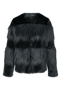 Heine, Damen Webpelzjacke, Schwarz