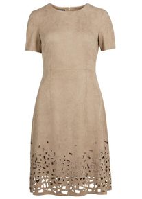 Apart, Damen Kleid in Veloursleder-Optik, Camel