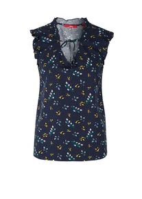 s.Oliver RED LABEL, Damen Bluse, Nachtblau / Mischfarben
