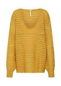 Free People, Damen Pullover 'Crashing Waves Pullover', Senf