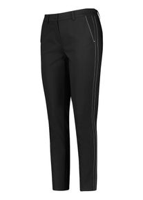Gerry Weber, Damen Hose mit Kontraststepp, Schwarz / Weiß