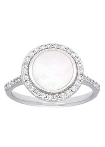 Firetti, Damen Silberring, Silber / Perlwei&szlig;