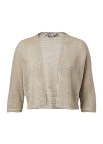 Hallhuber, Damen Transparenter Lurex-Bolero, Beige