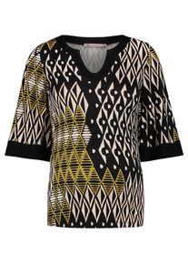 Queen mum, Damen T-shirt, Gelb / Schwarz / Wei&szlig;