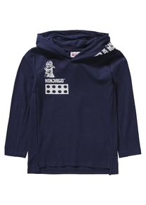Lego Wear, Langarmshirt 'NINJAGO', Dunkelblau / Wei&szlig;