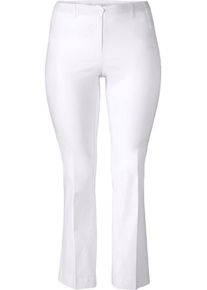 sheego Basic, Damen Bootcuthose, Wei&szlig;