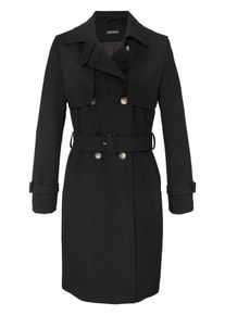 Bruno Banani, Damen Trenchcoat, Schwarz