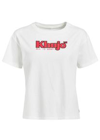 Khujo, Damen T-Shirt ' MARLENIA LOGO ', Rot / Wei&szlig;