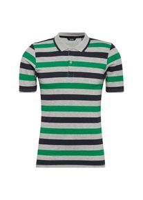 Only & Sons Only & Sons, Herren Poloshirt 'onsJERRY MUSCLE FIT STRIPE SS POLO EXP', Dunkelblau / Hellgrau / Gr&uuml;n